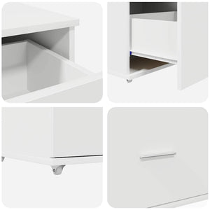 Weißer Schubladenschrank mit Rollen 55x45x31 cm
