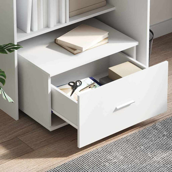 Weißer Schubladenschrank mit Rollen 55x45x31 cm