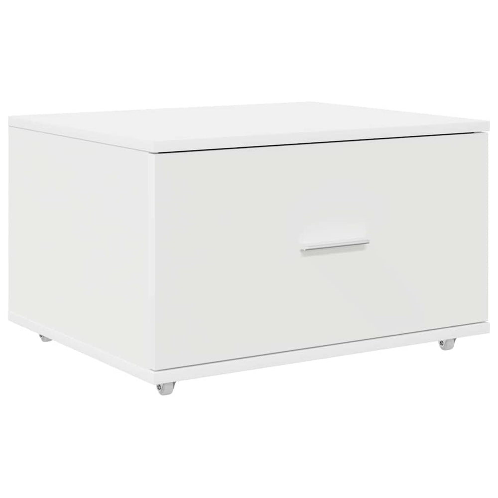 Weißer Schubladenschrank mit Rollen 55x45x31 cm