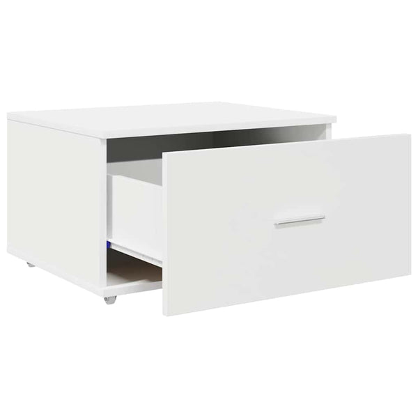 Weißer Schubladenschrank mit Rollen 55x45x31 cm