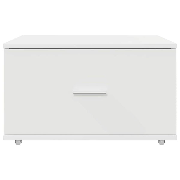 Weißer Schubladenschrank mit Rollen 55x45x31 cm