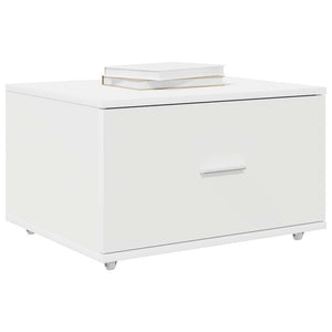 Weißer Schubladenschrank mit Rollen 55x45x31 cm