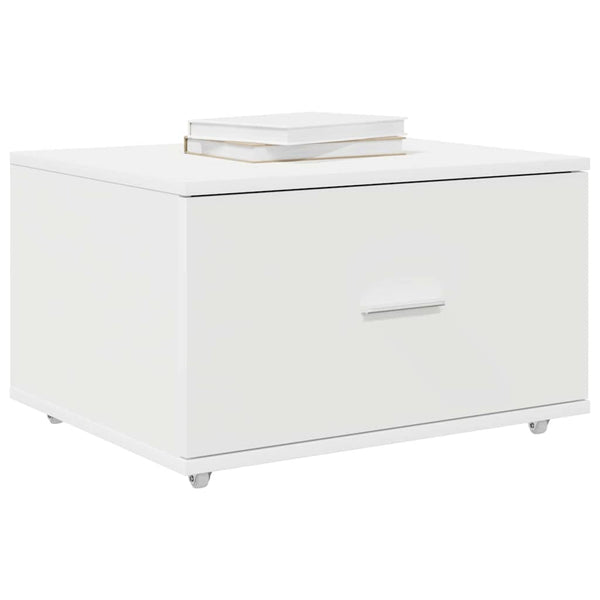 Weißer Schubladenschrank mit Rollen 55x45x31 cm