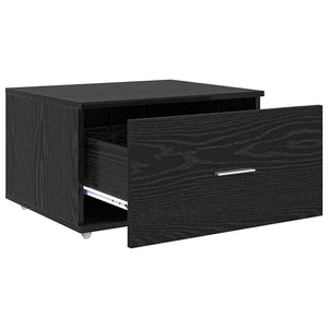 Schubladenschrank mit Rollen, Schwarz/Eiche