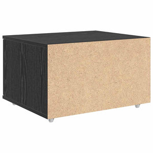 Schubladenschrank mit Rollen, Schwarz/Eiche