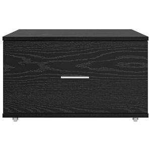Schubladenschrank mit Rollen, Schwarz/Eiche