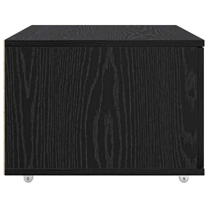 Schubladenschrank mit Rollen, Schwarz/Eiche