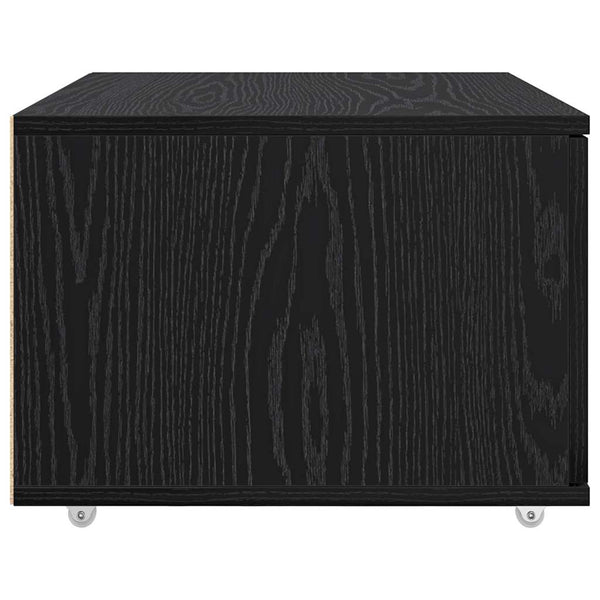 Schubladenschrank mit Rollen, Schwarz/Eiche