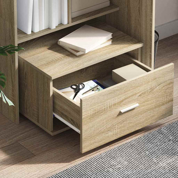 Schubladenschrank Sonoma Eiche mit Rollen 55x45x31 cm