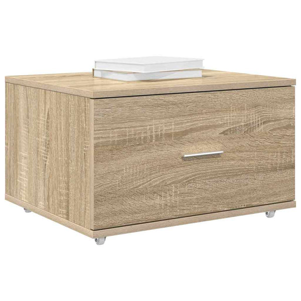 Schubladenschrank Sonoma Eiche mit Rollen 55x45x31 cm