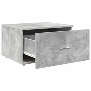 Schubladenschrank Beton Grau mit Rädern