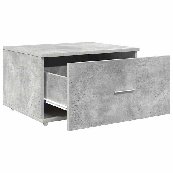 Schubladenschrank Beton Grau mit Rädern