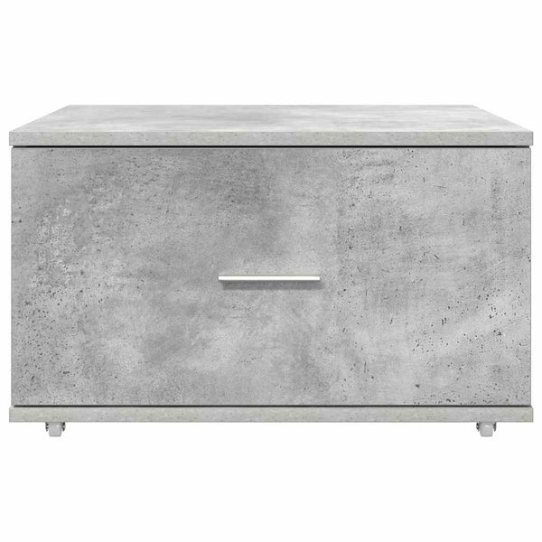 Schubladenschrank Beton Grau mit Rädern