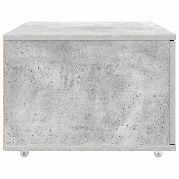 Schubladenschrank Beton Grau mit Rädern