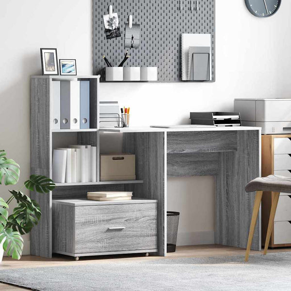 Schubladenschrank Grau Sonoma mit Rädern