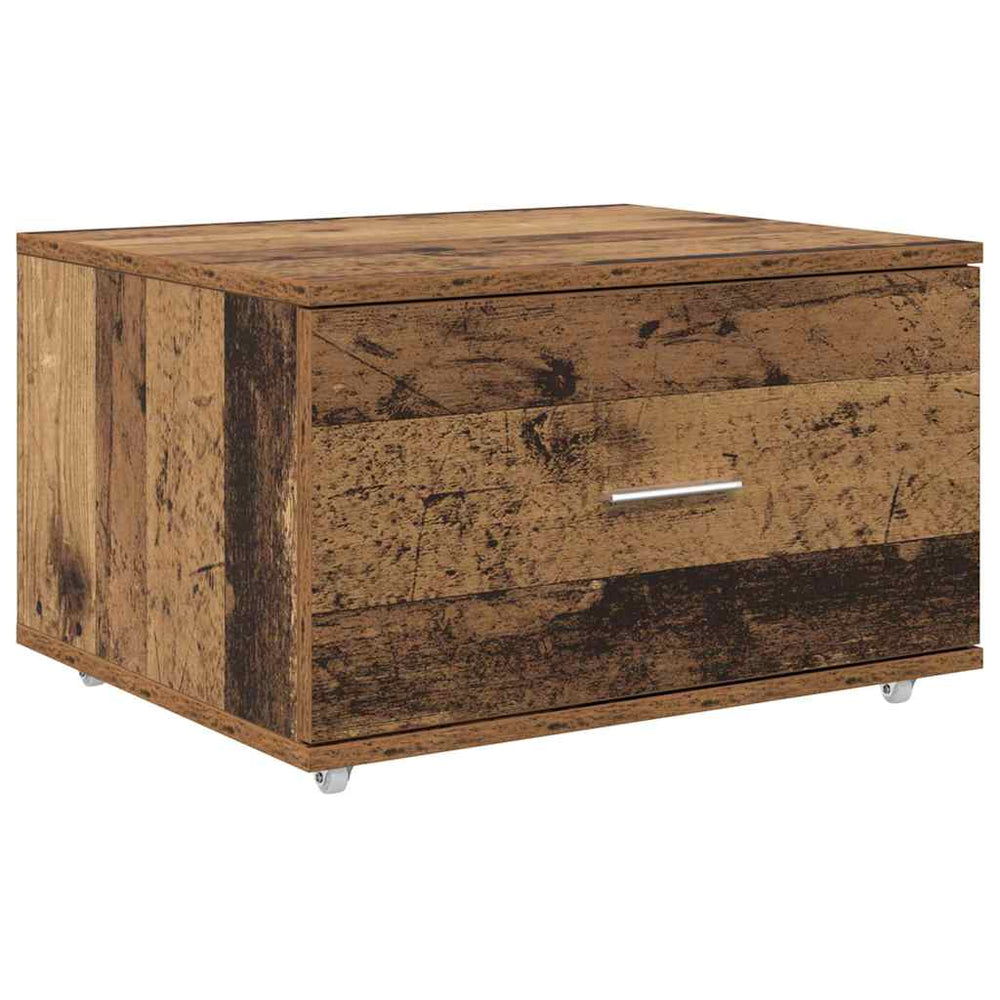 Schubladenschrank Altholz mit Rädern 55x45x31cm