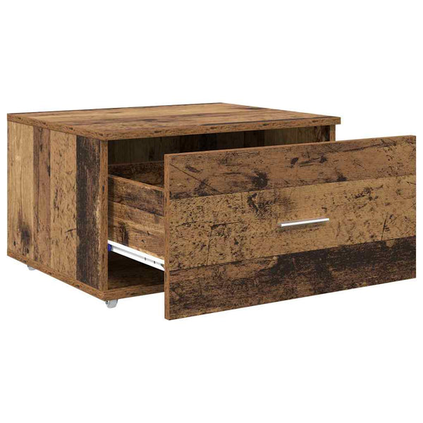 Schubladenschrank Altholz mit Rädern 55x45x31cm