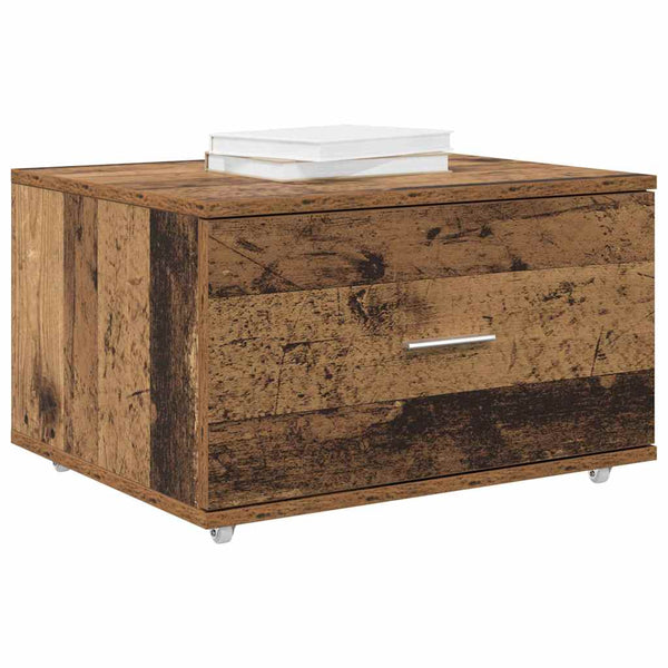 Schubladenschrank Altholz mit Rädern 55x45x31cm