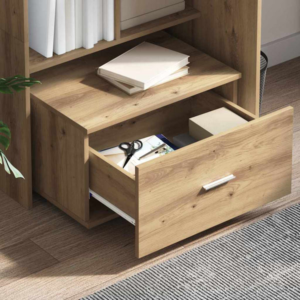 Schubladenschrank Artisan-Eiche mit Rollen 55x45x31 cm