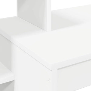 Schreibtisch Weiß mit Regal 100x40 cm