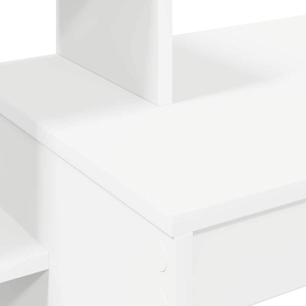 Schreibtisch Weiß mit Regal 100x40 cm