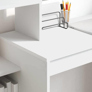 Schreibtisch Weiß mit Regal 100x40 cm