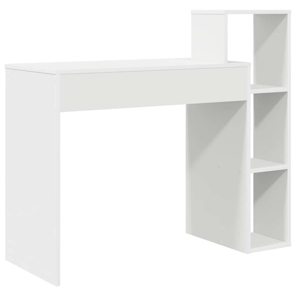 Schreibtisch Weiß mit Regal 100x40 cm