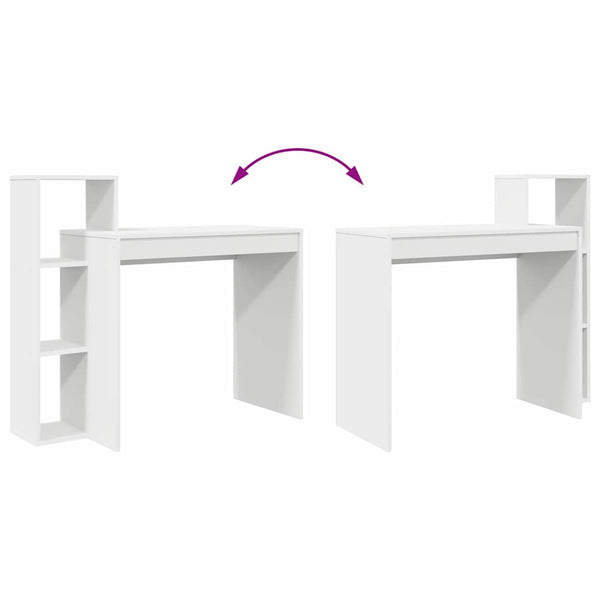 Schreibtisch Weiß mit Regal 100x40 cm
