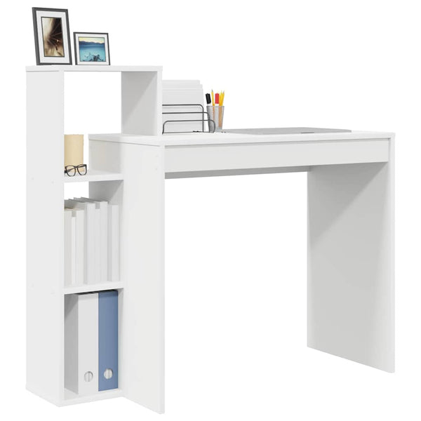 Schreibtisch Weiß mit Regal 100x40 cm