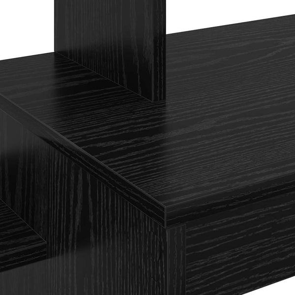 Schreibtisch mit Regal, Schwarz Eiche, 100cm