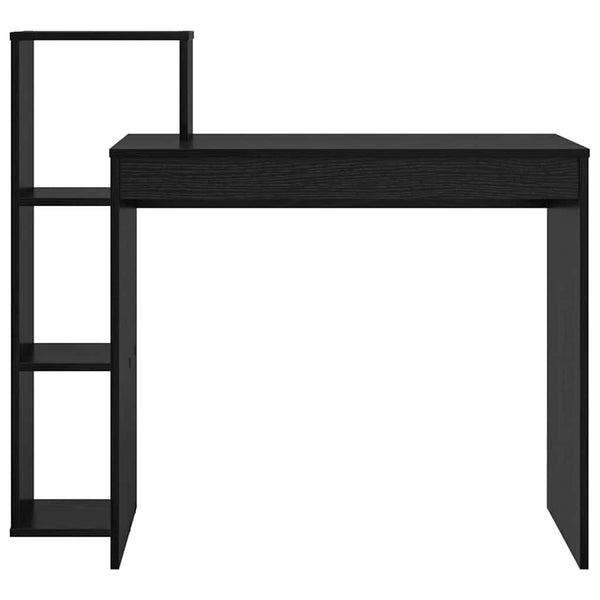 Schreibtisch mit Regal, Schwarz Eiche, 100cm