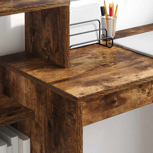 vidaXL Bureau chêne fumé 100 x 40 x 90 cm bois d'ingénierie