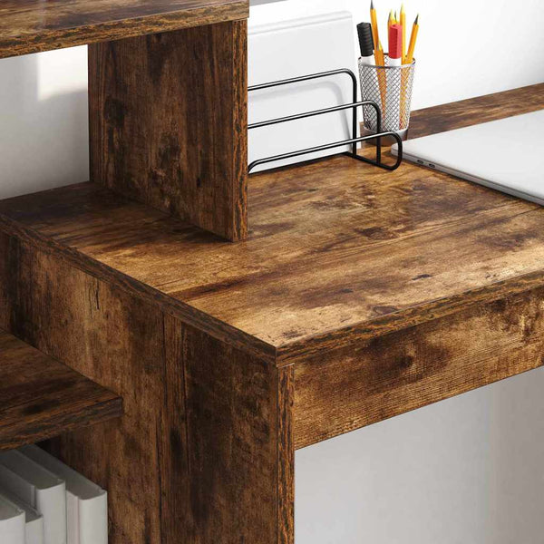 vidaXL Bureau chêne fumé 100 x 40 x 90 cm bois d'ingénierie