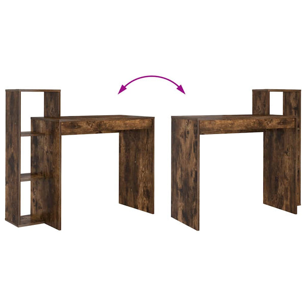 vidaXL Bureau chêne fumé 100 x 40 x 90 cm bois d'ingénierie