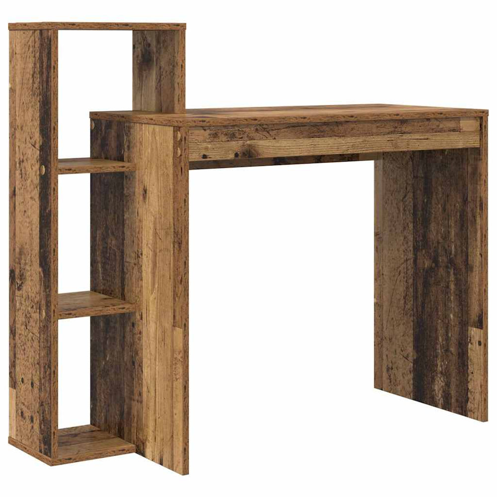 Schreibtisch mit Regal, Altholz, 100cm