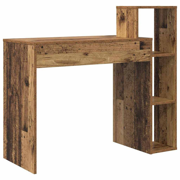 Schreibtisch mit Regal, Altholz, 100cm