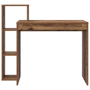 Schreibtisch mit Regal, Altholz, 100cm