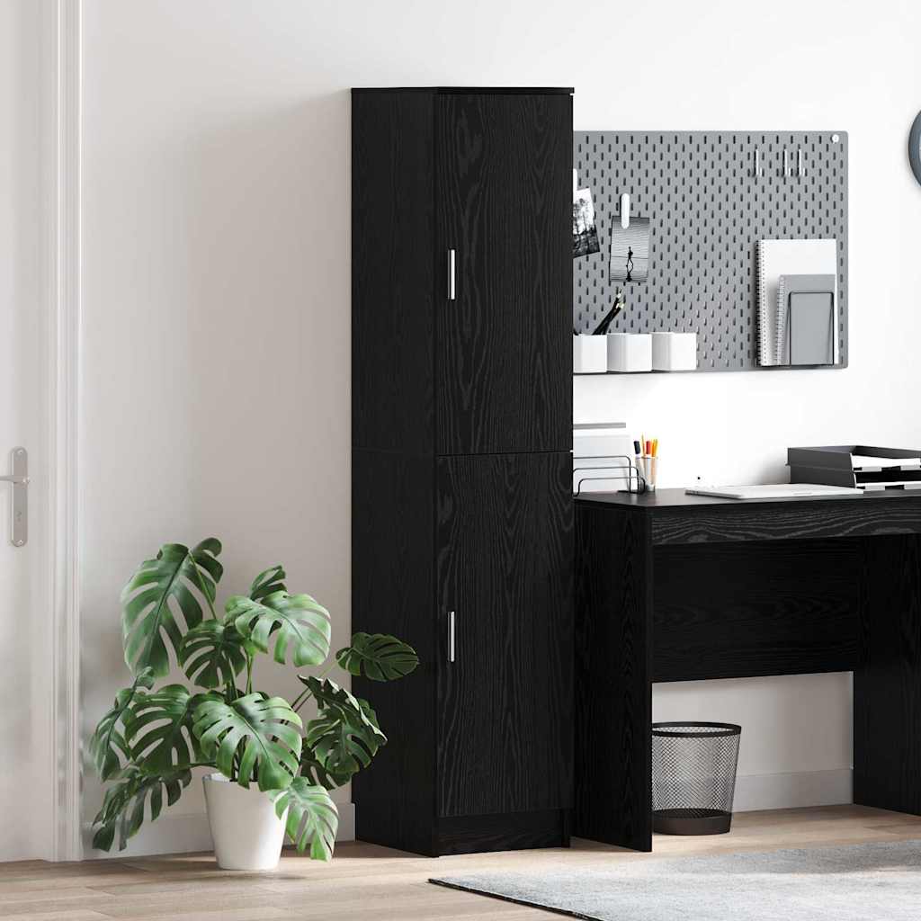 Highboard Schwarz Eichenoptik 168 cm