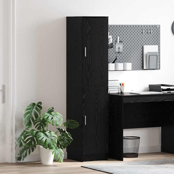 Highboard Schwarz Eichenoptik 168 cm
