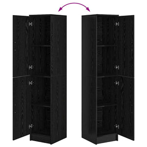 Highboard Schwarz Eichenoptik 168 cm