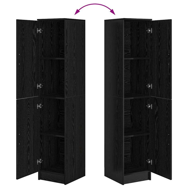 Highboard Schwarz Eichenoptik 168 cm