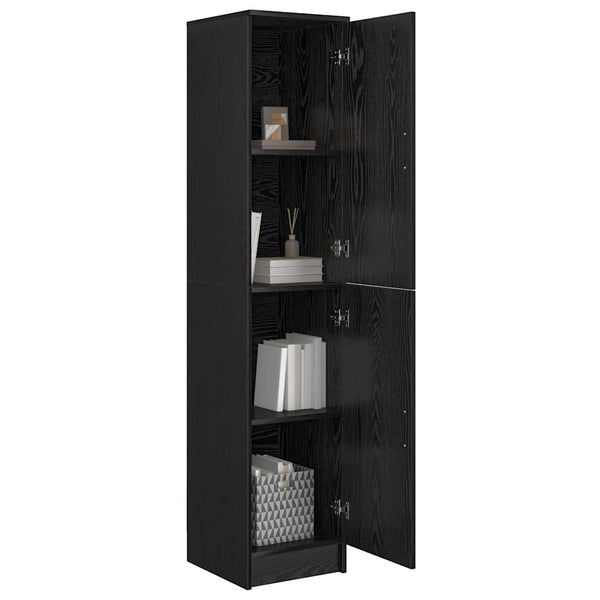 Highboard Schwarz Eichenoptik 168 cm