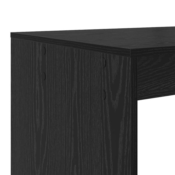 Schreibtisch mit Regal, Schwarz Eichen-Optik