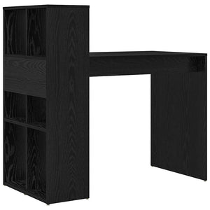 Schreibtisch mit Regal, Schwarz Eichen-Optik
