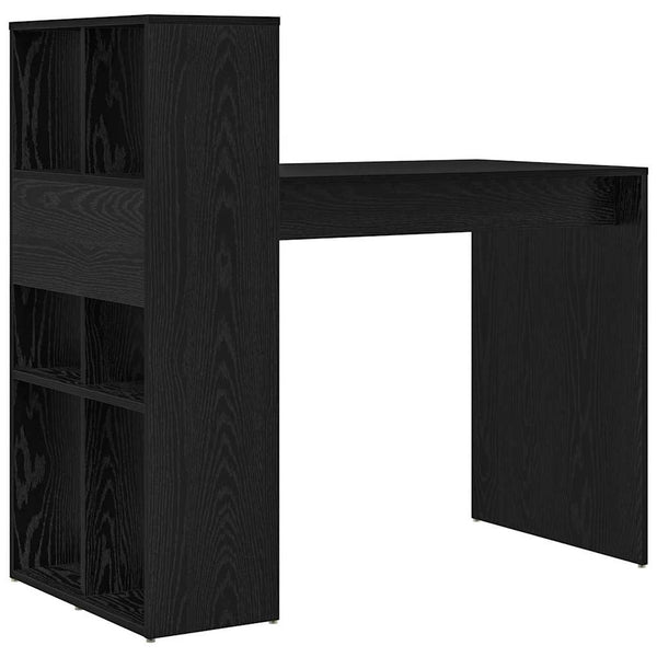Schreibtisch mit Regal, Schwarz Eichen-Optik