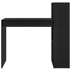 Schreibtisch mit Regal, Schwarz Eichen-Optik