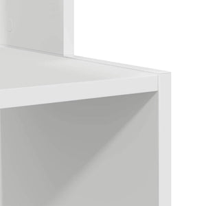 Schreibtisch mit Regal, Weiß, 106 cm
