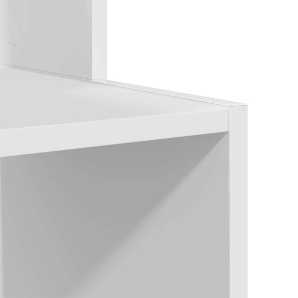 Schreibtisch mit Regal, Weiß, 106 cm