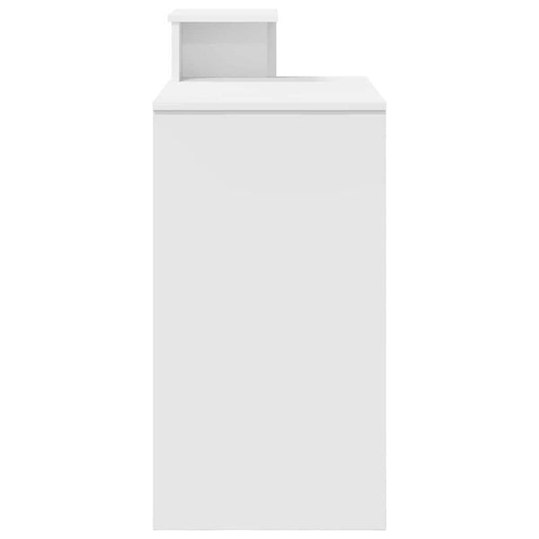 Schreibtisch mit Regal, Weiß, 106 cm