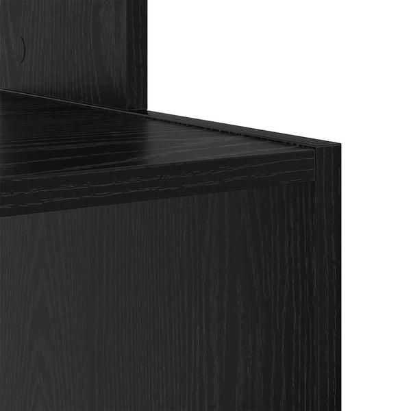 Schreibtisch mit Regal, Schwarz Eichen-Optik